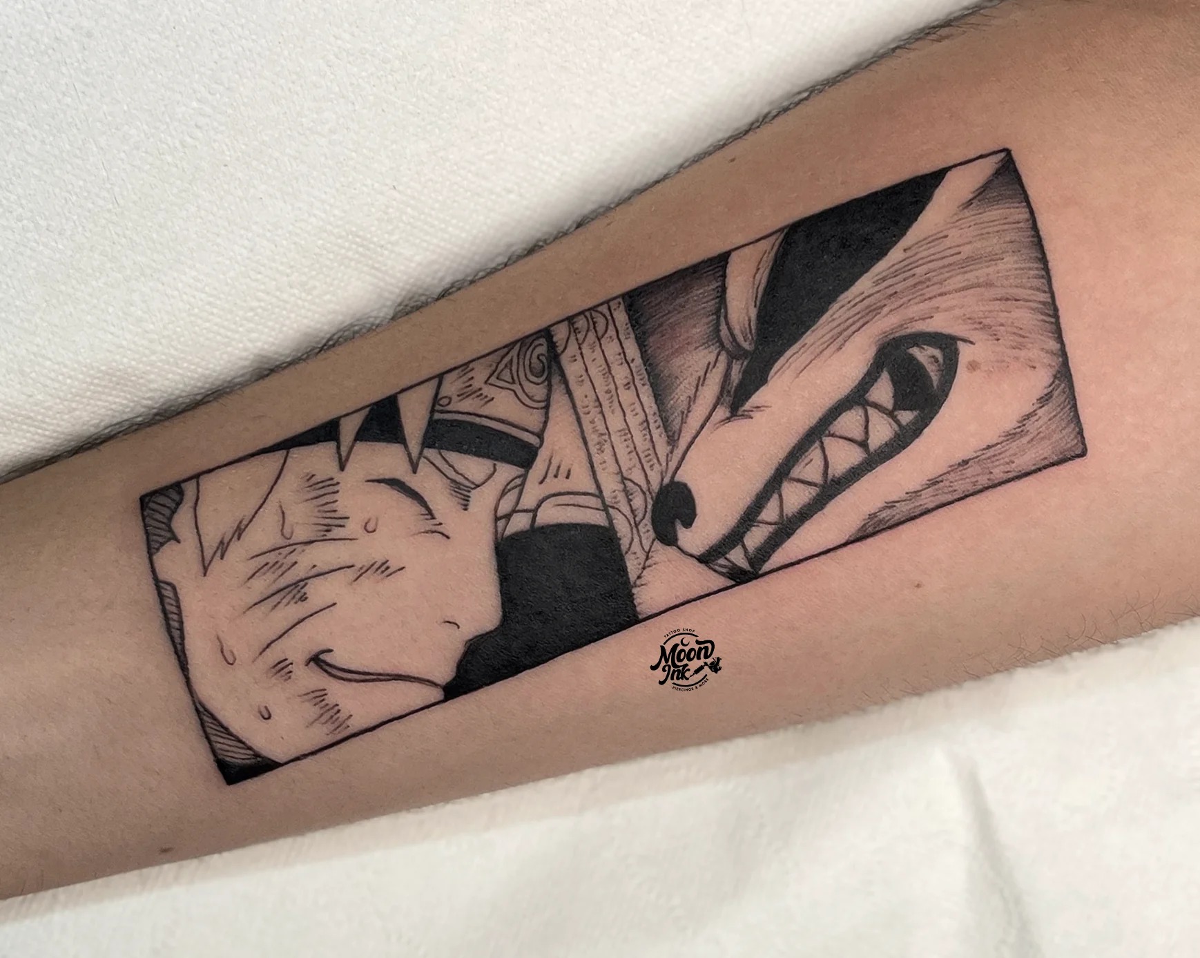 Tatouage Naruto noir et blanc